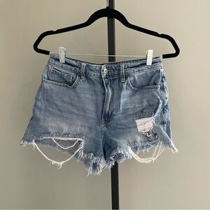 Hollister High Rise Mom Shorts Vintage Stretch Size 28